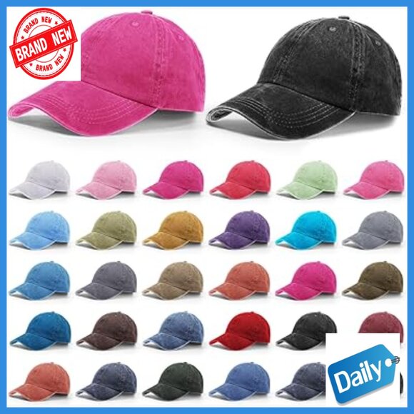 30 Pack Vintage Baseball Caps Adjustable Cotton Dad Hats for Women Men main image 5
